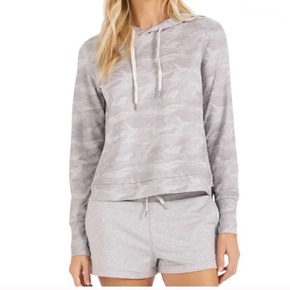 Vuori DreamKnit Essential Pale Heather Camo Hoodie Women’s Small - Picture 3 of 7